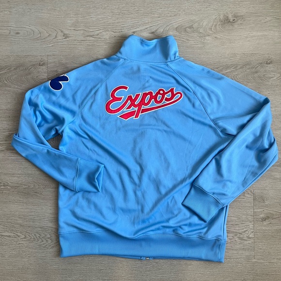 Nike Light Blue Montreal Expos zipup Jacket - Picture 6 of 7